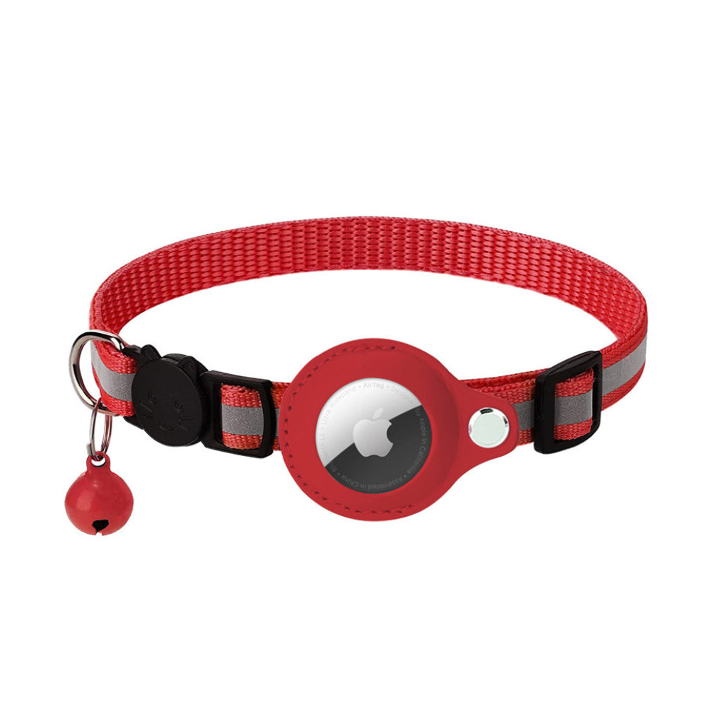 Apple AirTag Collar for Cat Dog Reflective Breakaway Buckle and Bell